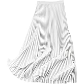 SOLY HUX Women's High Waisted Flowy Pleated Maxi Skirt Swing A Line Long Skirts