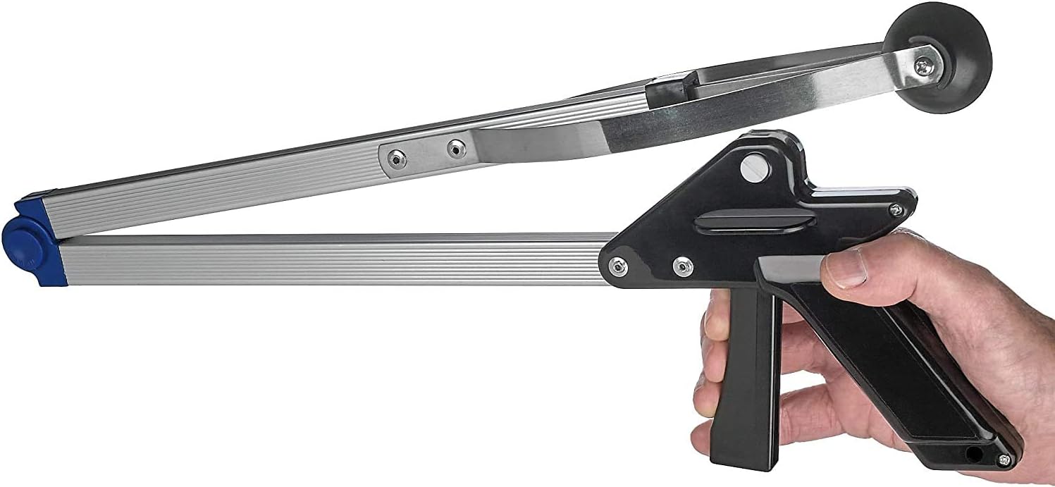 Reacher Grabber Tool - Gripping Device - Lightweight Durable Folding Claw Extends Arm Reach to 32 Inches Ideal Indoor and Outdoor Reaching Mobility Aid and Trash Grabber Picker Upper Tool: Health & Personal Care