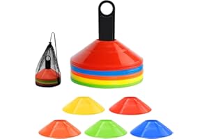 25pcs Disc Cones - Agility Soccer Cones with Carry Bag and Holder – Training Football, Basketball, Coaching, Agility Cones fo