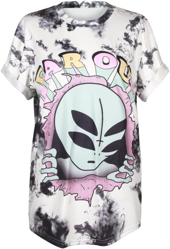 MHOTCIG Fashion Couple Tops Women Summer Casual T Shirt Punk Sleeve Printed T-Shirts