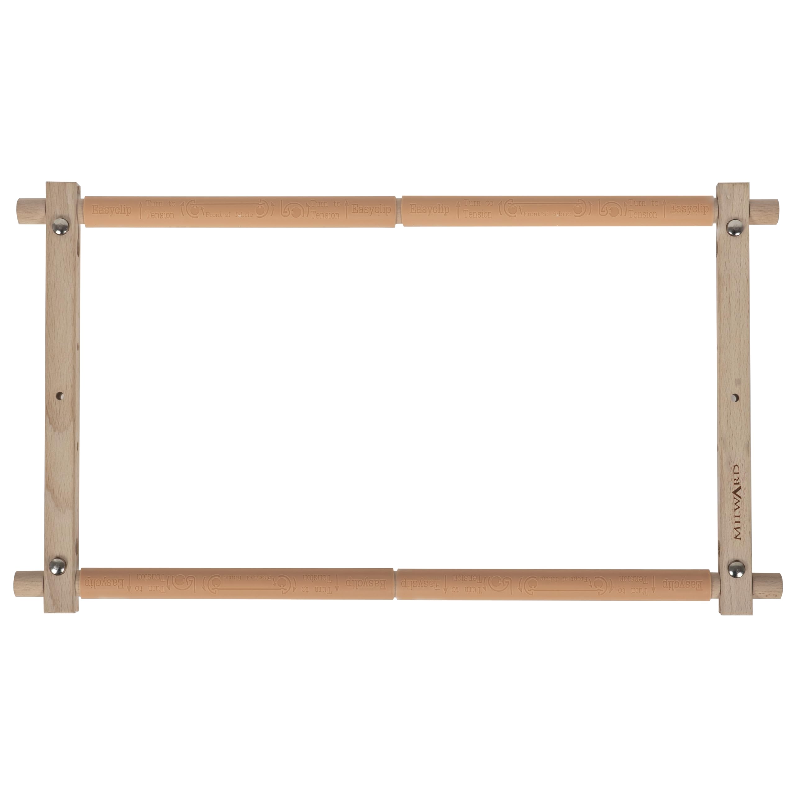 Milward Rotating Tapestry Frame – 45.7 x 30.5cm (18 x 12”) Clip On Scroll Frame for Embroidery, Cross Stitch, Needlework, Quilting – Beech Wood