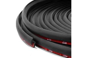 EDGESEAL Fender Flares Edge Trim,Fender Flares EPDM Rubber Seal for Car and Truck Wheel Arch Well,Rubber Gasket for Fender Flare Universal,Bonds with Self-Adhesive Automotive Grade Tape,Large T Style, 12Ft