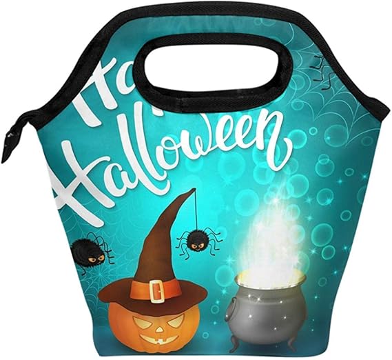 Lunch Bag Feliz Halloween Calabaza Araña Enfriador Hombre Aislado Bolsa