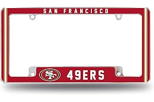 Rico Industries NFL Football Classic 12" x 6" Chrome All Over Automotive License Plate Frame for Car/Truck/SUV