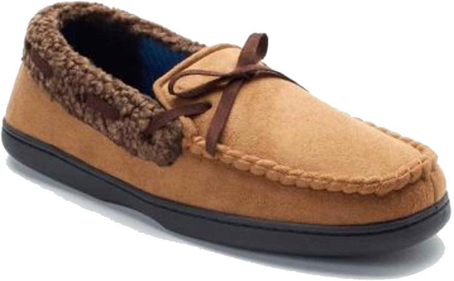 tan moccasin slippers