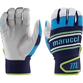 MARUCCI Swift LITE Youth Batting Gloves, RED/Navy Blue, YM