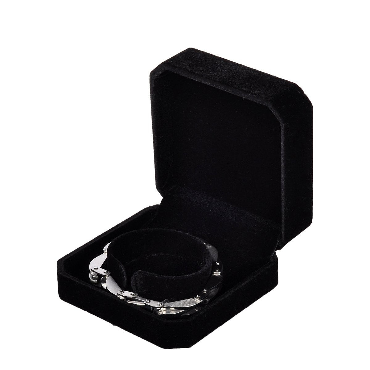 HOUSWEETY Classic Velvet Bracelet Presentation Gift Box Jewellery Case
