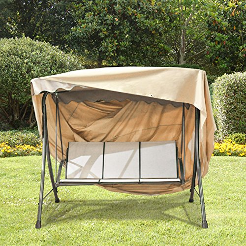 Grand patio Outdoor Swing Cover, WeatherResistant 3 Triple Seater