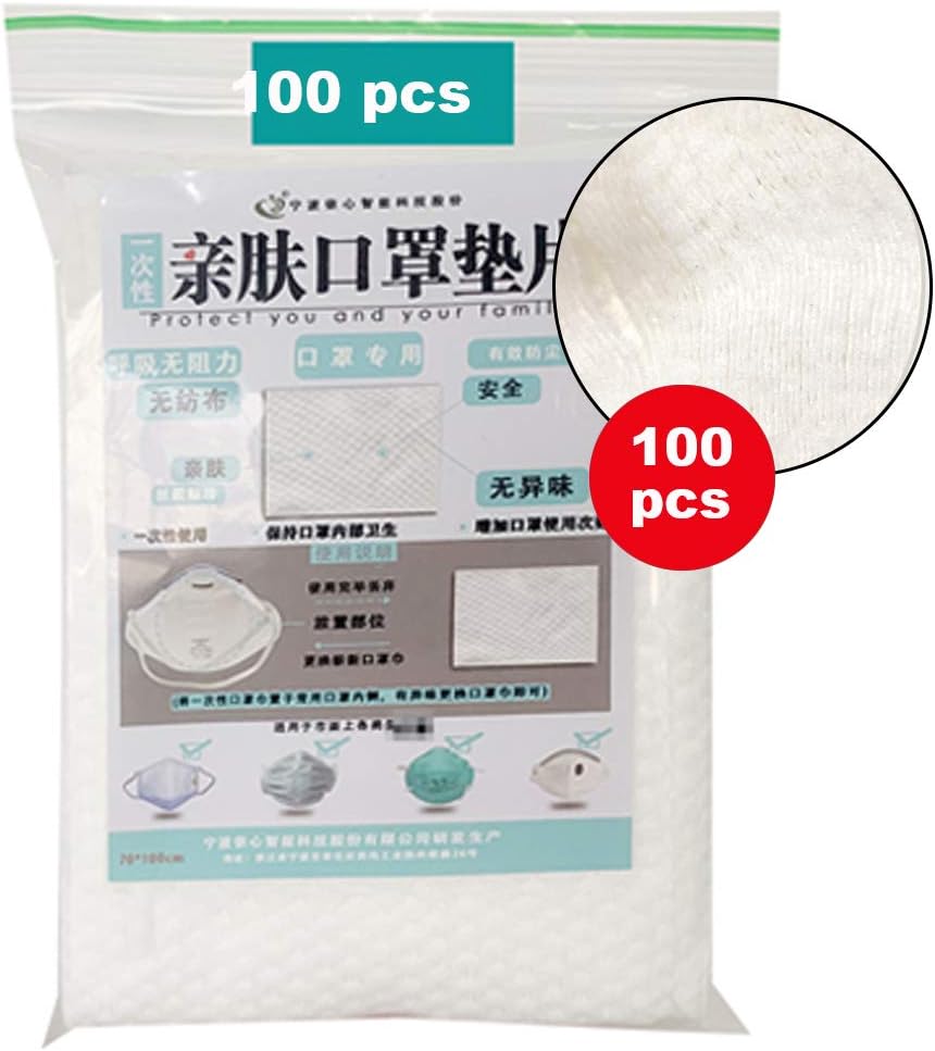 100pcs Mouth Mask Gasket Filter Pad, Three Layer Face Dust Activated Carbon Breathing Filters, Blocking Dust Air Protection