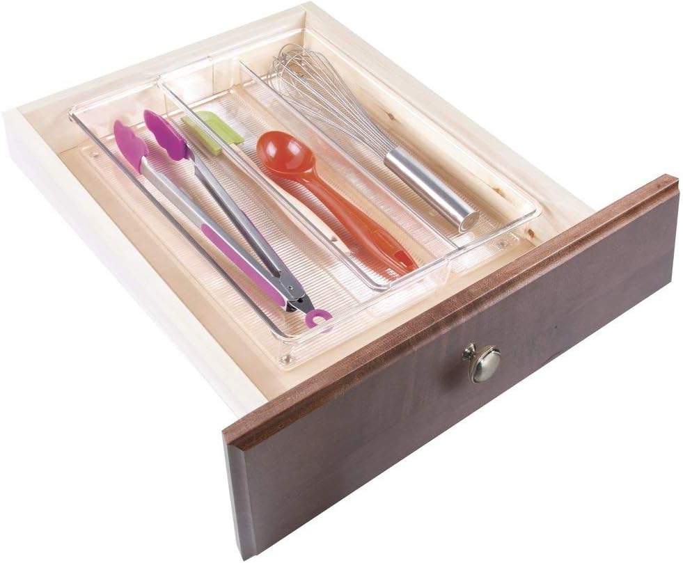 mDesign Cubertero para cajón Extensible Organizador de Cubiertos para