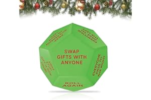 NEXT STOP M Santa Swap Gift Exchange Dice Game - 2025 Christmas Party Dice for Fun Family & Friends Gatherings, Exchange, and Festive Party Supplies (1pcs, 12-Sided)