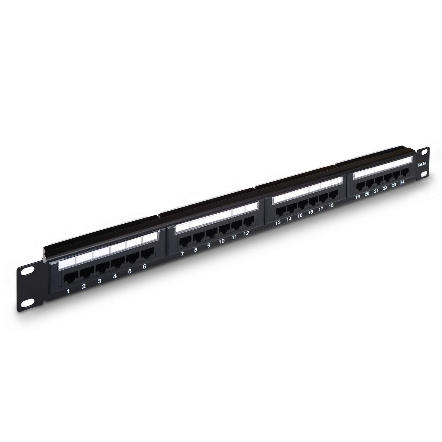 AISENS A141 – 0307 – PATCH PANEL 24 RJ45 ports (19, 1U, Dual IDC) Black