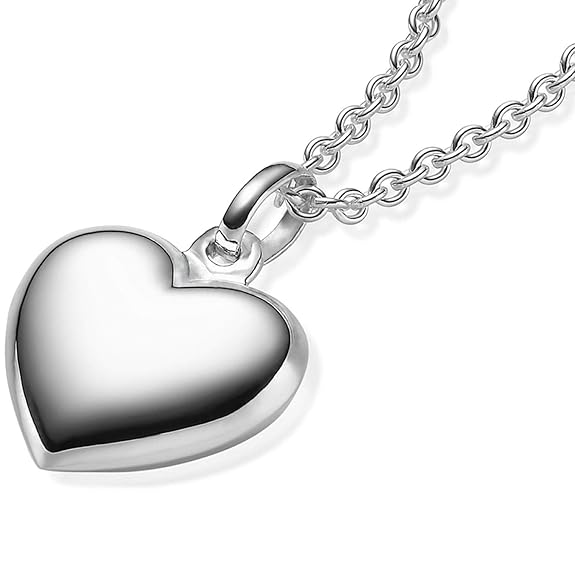 Amoonic Herzkette Silber 925 Kette Damen Herz *Etui mit Ich ?? Dich Gravur* Geschenke für Frauen Schmuck Freundin Halsketten 