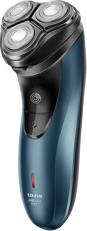 3 Side Shave IPX7 Rasoir électrique, sans fil, sec ou mouillé, autonomie de 45 min, coupe broches, Total Curve Technology, charge USB, ergonomique, lames en acier inoxydable