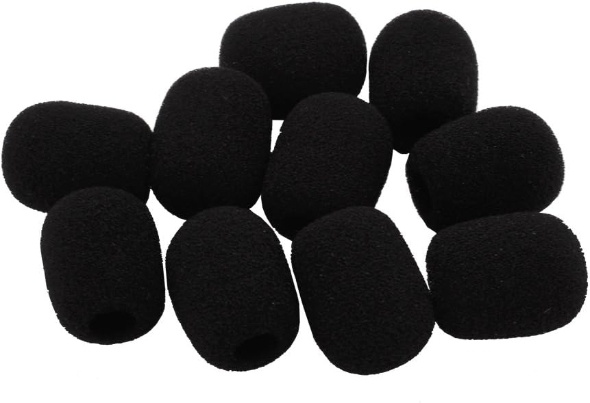 Leen4You Microphone Cover Black 30x8mm(1.18"x0.31") Mic
