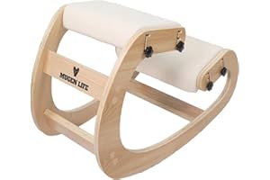 MUGEN LIFE Ergonomic Adjustable Kneeling Chair for Back Pain Relief - Office Desk Posture Stool with Multiple Height Adjustments - Improves Posture & Comfort