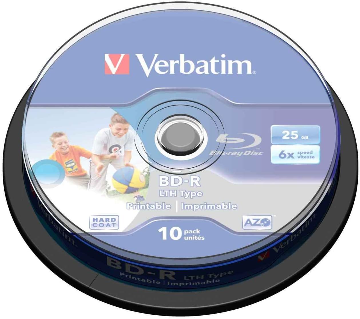 Verbatim BDR LTH BluRay Blank Discs 25 GB 6x Speed Spindle of 10