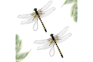 Dragonfly Hat Clips for Bugs, 2 Pcs Artificial Realistic Fake Dragonfly Hat Clips - Dragonflies Fly Bug Clip for Fly Repellin