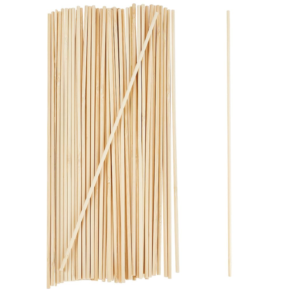 OLYCRAFT 100Pcs Round Wood Sticks 25cm Long Unfinished Wooden Strips 3mm Round Dowels Strips Wooden Dowel Rod Natural Wood Sticks Model Accessories for Building Model DIY Craft Supplies