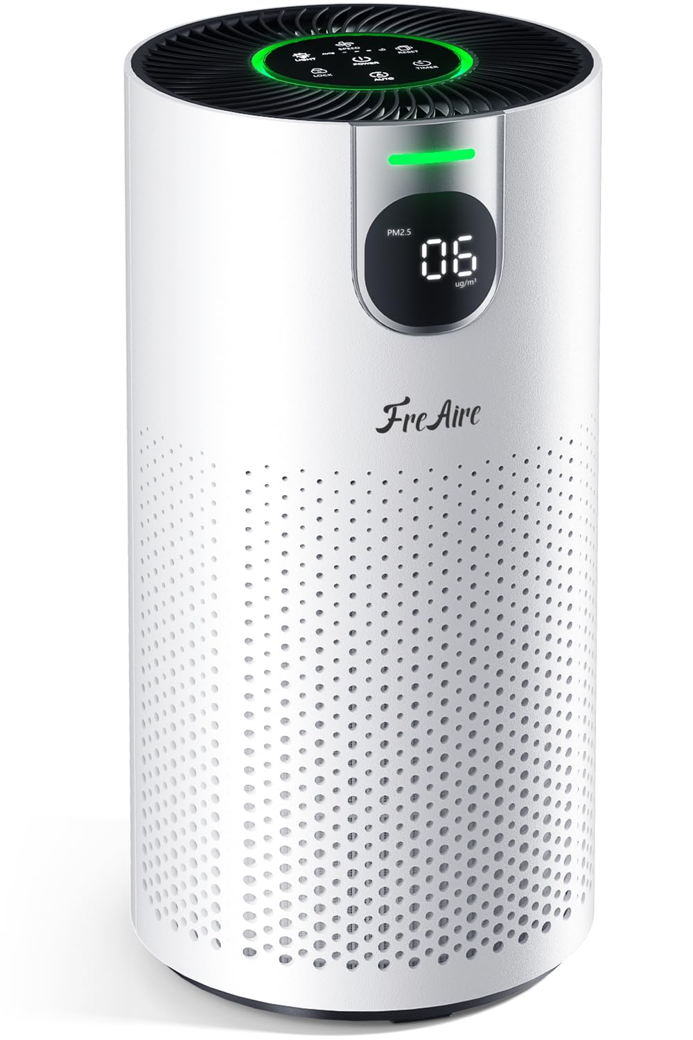 Photo 1 of FreAire Air Purifiers for Home Large Room Covers up to 1800Ft², VisionAir 20dB Sleep Mode for Bedroom, with Real-Time AQI & PM2.5 Display,360°Intake&Outlet Air Cleaner Pet-Friendly HEPA,HAP606,White