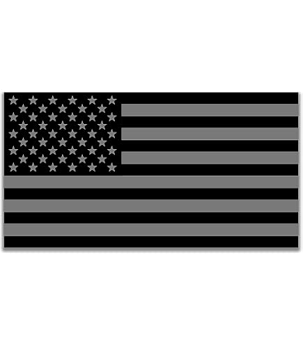Amazon.com - Black American Flag Sticker Vinyl Decal Bumper Sticker 5