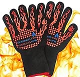Platinum UMD 932F Oven and BBQ Mitts Cut Heat Resistant Gloves,Chef Supplies Accessories,100% Cotton Lining, Stripes for Ultimate Grip, Perfect for Kitchen, Baking, Grilling, Barbecue EN407 Certified