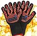 Platinum UMD 932F Oven and BBQ Mitts Cut Heat Resistant Gloves,Chef Supplies Accessories,100% Cotton Lining, Stripes for Ultimate Grip, Perfect for Kitchen, Baking, Grilling, Barbecue EN407 Certified