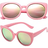 PolarSpex Toddler Sunglasses – Polarized UV Protection Cat Eye Sunglasses with Unbreakable Frame for Girls Age 2-8