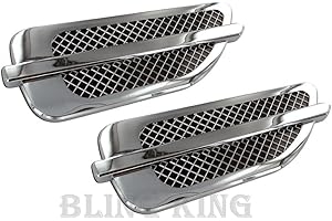 BLING KING Chrome "Escalade Style" Chrome Mesh Side Vents