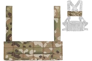AZB Tactical Micro Front Panel for D3CRM MK4 Vest Chest Rig, Tactical Phone EUD Bridge MOLLE Panel, Chest Rig Expansion