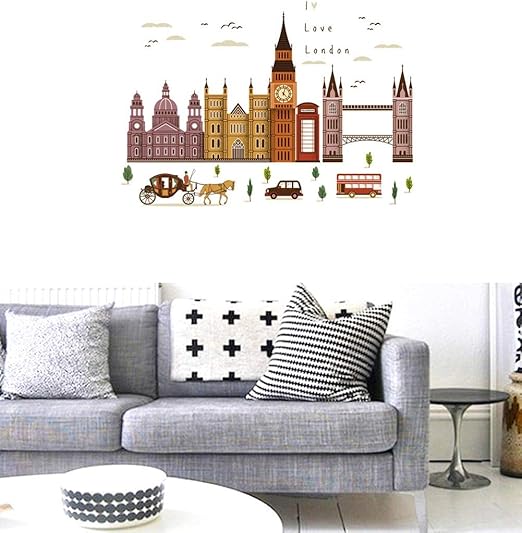 Amazon Com Bibitime I Love London Quotes Decals Church Big Ben