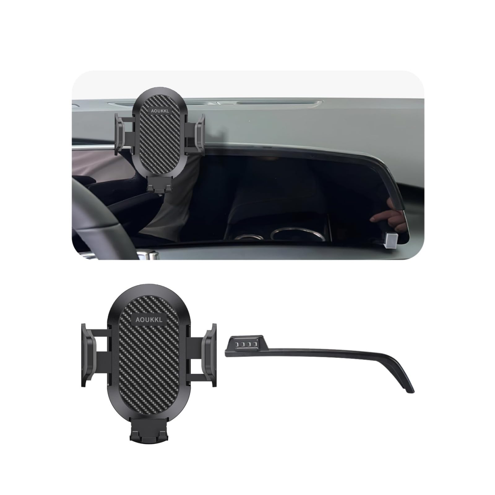 Photo 1 of AOUKKL Car Phone Holder Fits for Cadillac Lyriq 2023-2025/CT5 2025 /XT4 2024 2025 Accessories(Only fit for 33-Inch Screen),Thick Cases Friendly,Cell Phone Mount for 4-7 in Phones