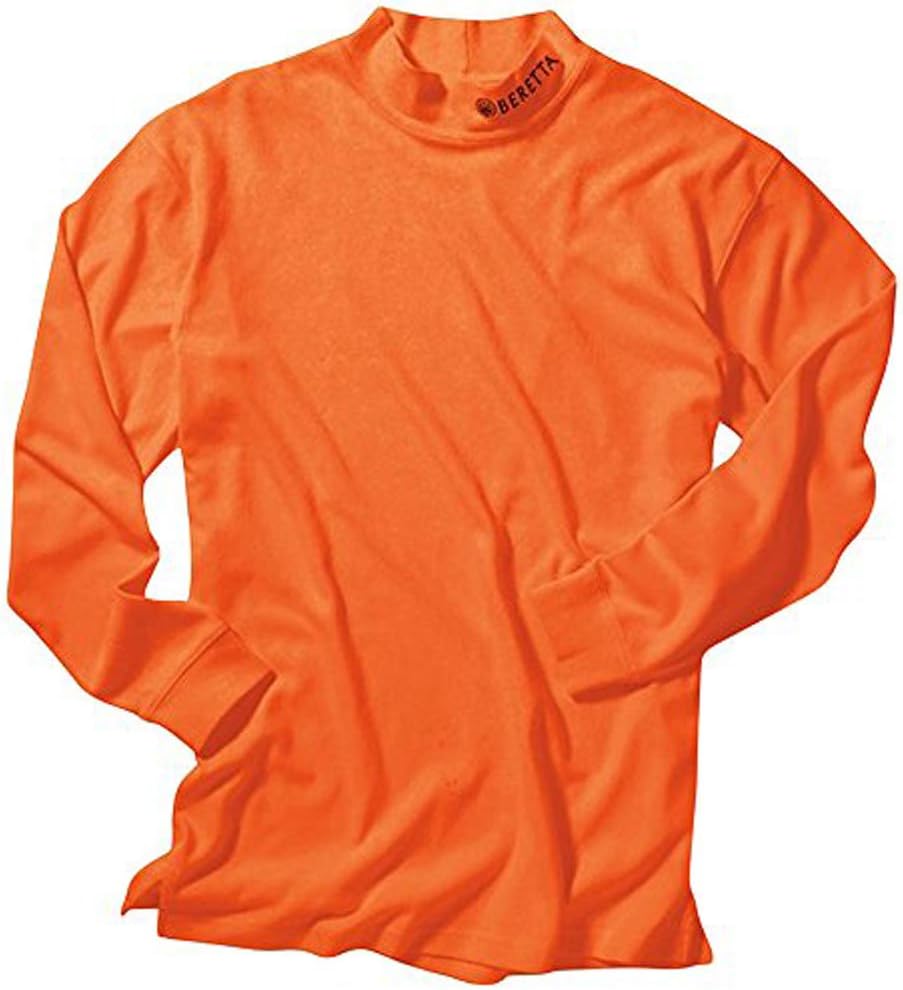 mens orange mock turtleneck