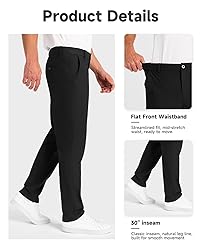 SNOWTEN Mens Golf Pants Classic Fit Stretch Work