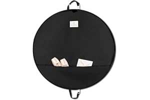 KENDALL COUNTRY Teen Girl & Adult Tutu Garment Bag - 40 In. Pancake Dance Bag with 3 In. Gusset for Teen & Adult Tutu Skirts with Inner Strap & Hanger Loop to hold Shape of Tutu for Women, Raven Black