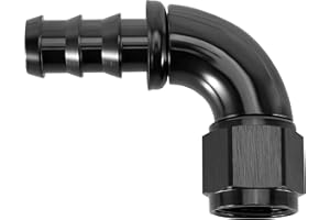 EVIL ENERGY 10AN 90 Degree Push Lock Fitting One Piece Full Flow Hose End
