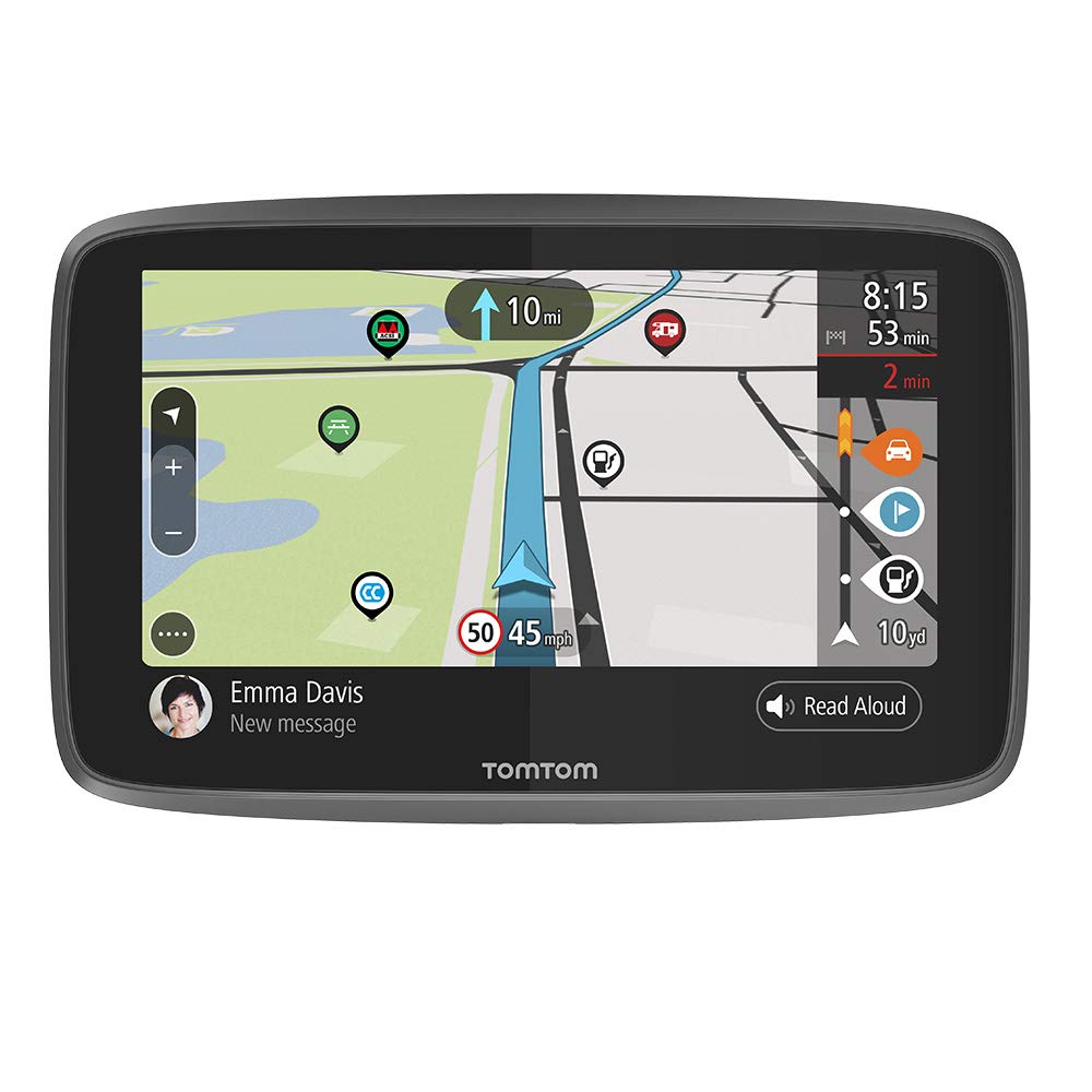 TomTom Campervan and Caravan Sat Nav GO Camper with Campervan and Caravan POIs, Updates via Wi-Fi, Traffic and Speedcam Warnings via SIM Card, World Maps, Black
