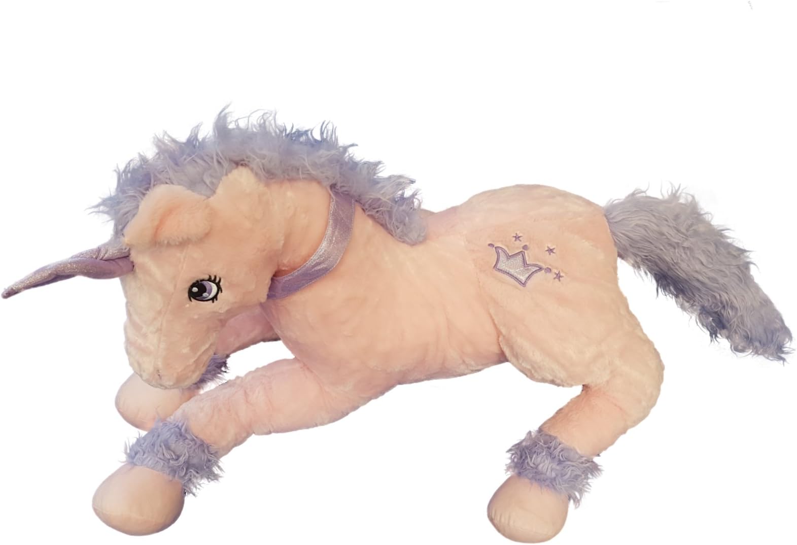 Deluxe PawsSilky Soft Unicorn Plush White or Pink (XL 33" 83cm, Pink)