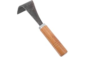 HYTROVE Metal Bark Scraper and Tree Debarking Tool with Wooden Handle for Gardening, Sturdy Bark Removal