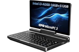 GPD MicroPC 2- Handheld Industry Laptop 7 Inches 1080P Display Mini PC Computer Win 11 Home OS,CPU I3-N300, UHD Graphics; 16G