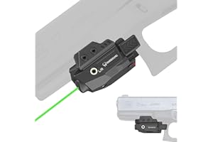 DARKFANG Low Profile Green/Red/Blue Laser Sight for Glock and Picatinny Rail Mount with Momentary/Strobe Functions