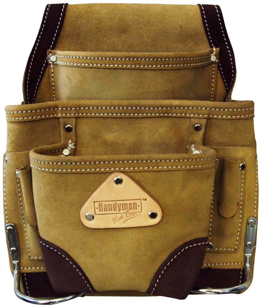 AS50014D01 PPI 9 Pocket Brown Tool Pouch With Metal Tool Holders