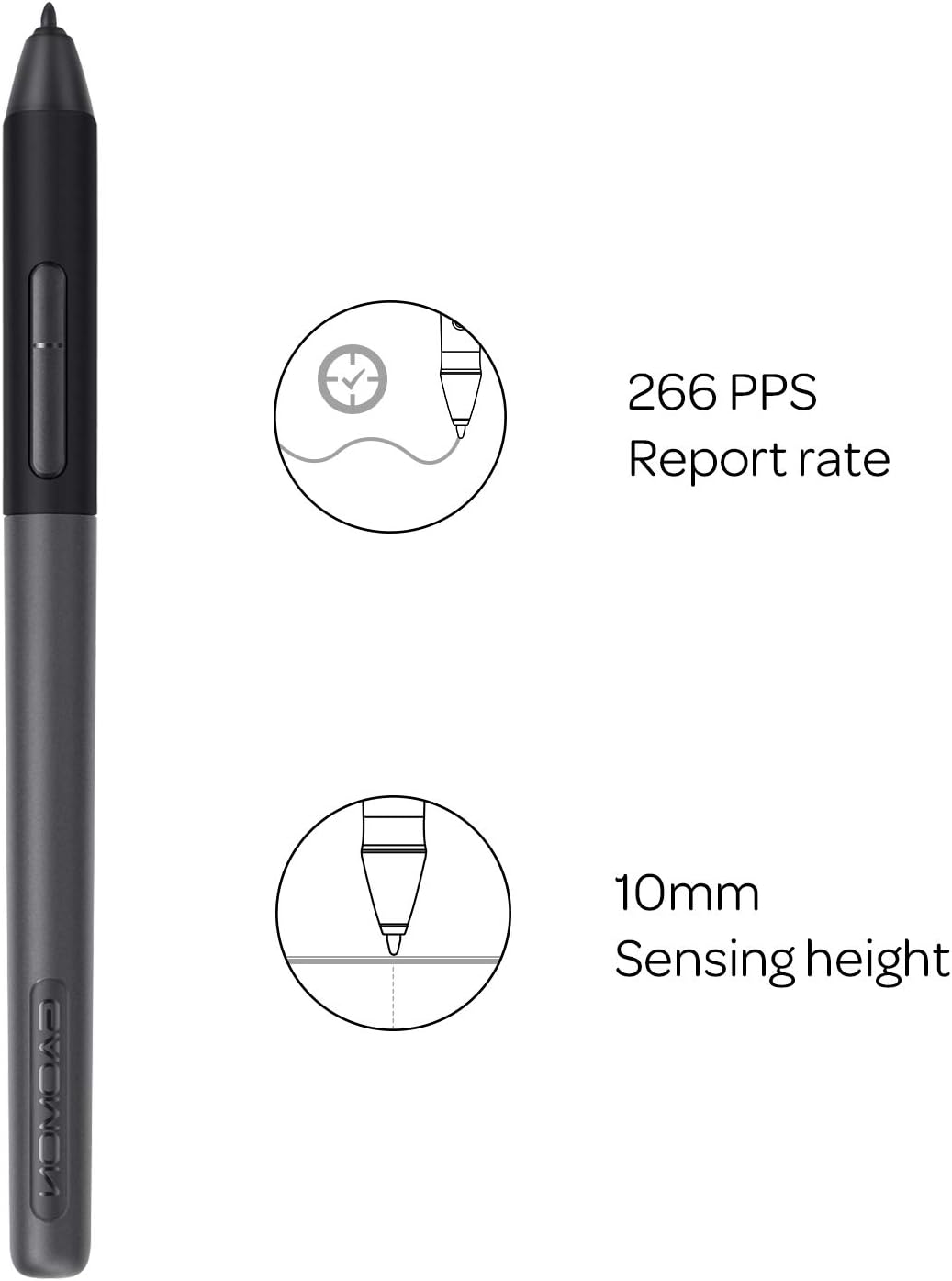 GAOMON ArtPaint AP50 Battery-Free Stylus with 8192 Levels Pen Pressure for PD1161/PD1220/PD1320/PD1561 /PD156Pro Pen Display - Image 4