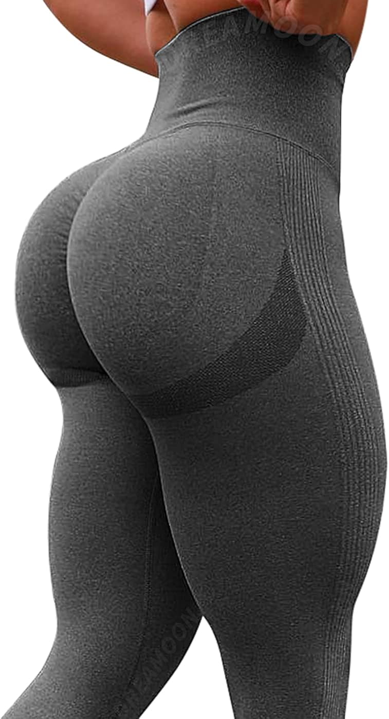DREAMOON Butt Scrunch Seamless Leggings for Women High Waisted Booty Workout Yoga Pants Ruched Butt Lift Textured Tights: Clothing