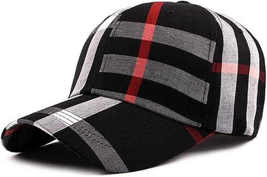 plaid baseball hat womens