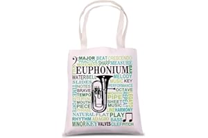 MNIGIU Euphonium Lover Gift Euphonium Inspired Tote Bag Funny Euphonium Gift Euphonium player gift Musical Instrument Gift