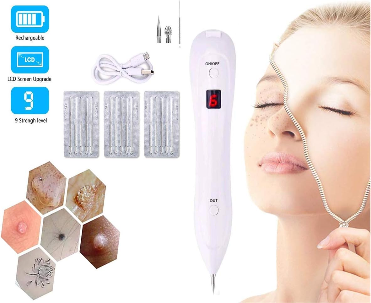 AFDEAL Mole, Tattoo Freckle, Dark Spot Removal Laser Pen LCD Sweep Wart Corns Salon Skin Care Beauty Machine