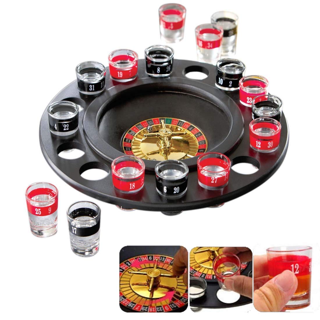 PACKNBUY Drinking Roulette Casino Game Set 16 Shot Glasses Buy Online