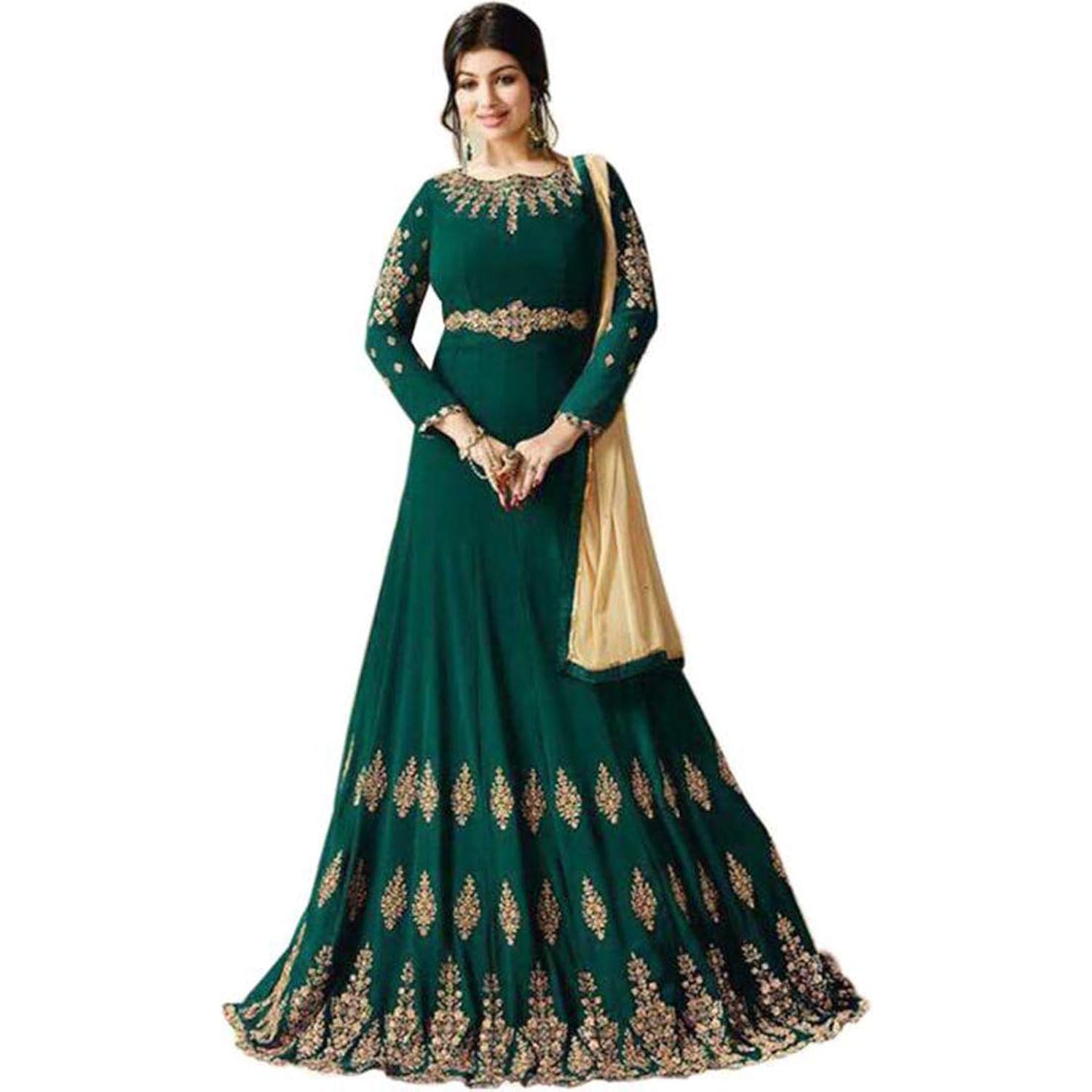 mordenfab women's faux georgette dress material