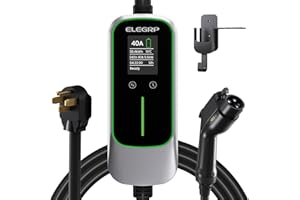ELEGRP Level 2 EV Charger 40 Amp, Home & Portable Electric Car Charging Station with 25FT J1772 Charger and NEMA 14-50 Plug, 9.6kW for BEVs & PHEVs, ETL Certified PBE & LCR Tech